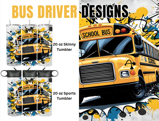 MajorFLEX:  Occupation-  School Bus Driver Tumbler Designs