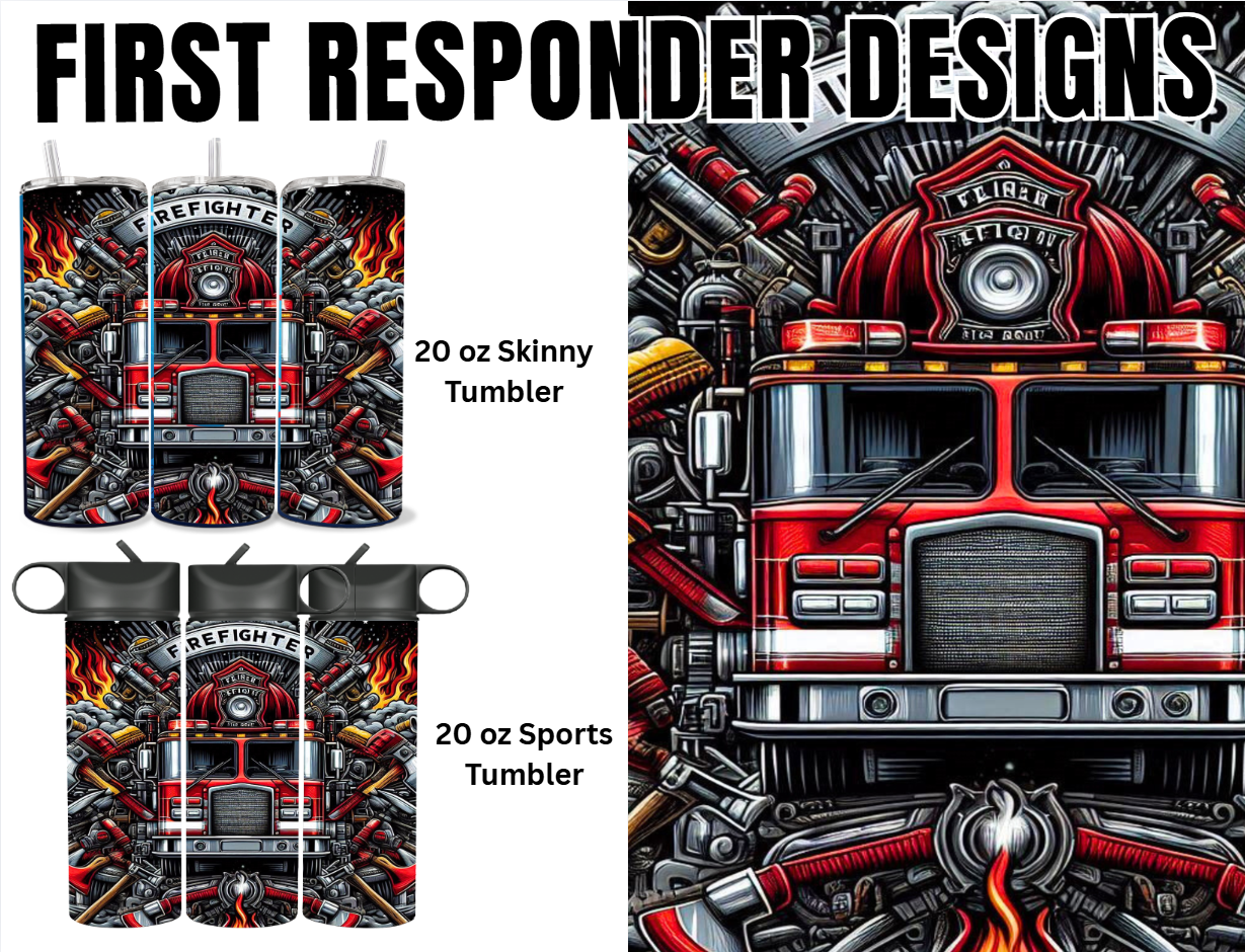 MajorFLEX:  Occupation -   Firefighter and Police Officer Tumbler Designs