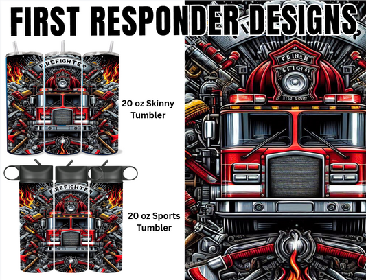 MajorFLEX:  Occupation -   Firefighter and Police Officer Tumbler Designs