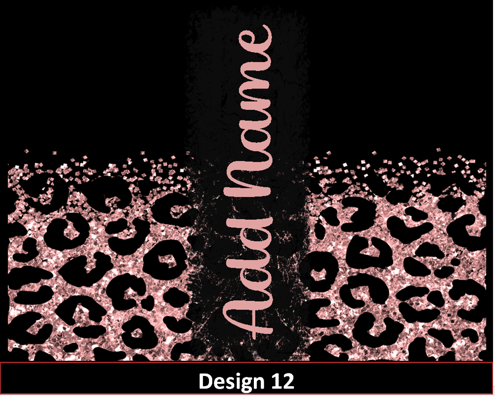 MajorFLEX:  {{Add Name}}  Lepoard Glitter Tumbler Designs