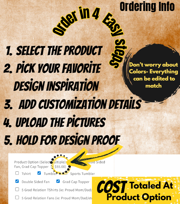 1.  MajorFLEX- Graduation:  TShirts/Tumblers & Fans