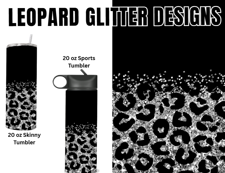 MajorFLEX:  {{Add Name}}  Lepoard Glitter Tumbler Designs
