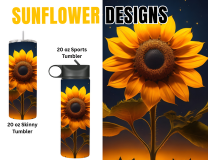 MajorFLEX:  {{Add Name}}  Sunflower Tumbler Designs